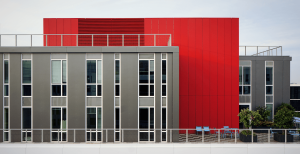 Red and grey building